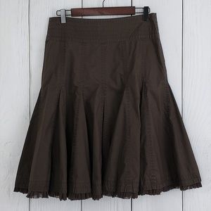 COPY - CABI sz 4 Skirt Brown Pleated Tulle Masai …